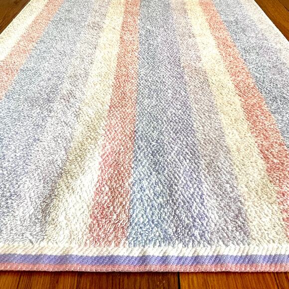 Vintage Fieldcrest Hand Towel - Pastel Striped Cotton Blend, Made in USA - Picture 10 of 10